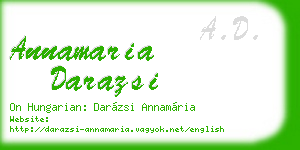 annamaria darazsi business card