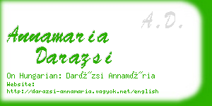 annamaria darazsi business card